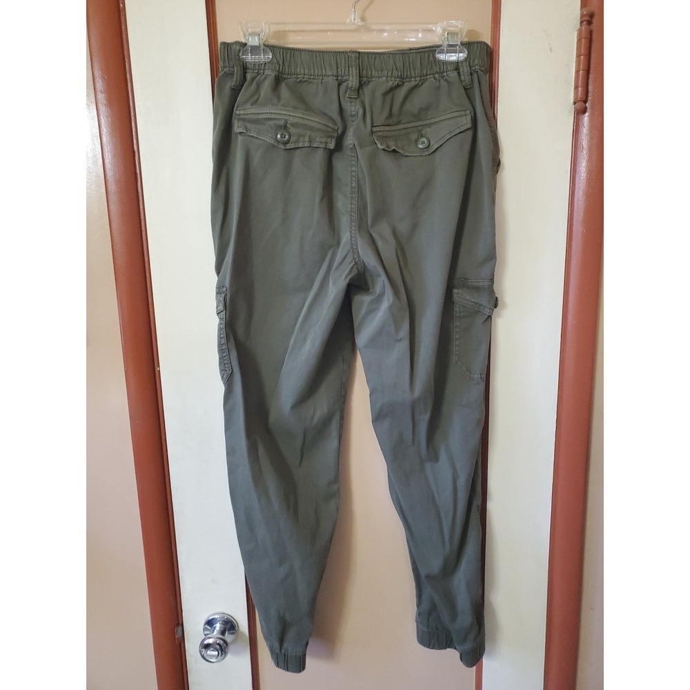 SO Womens Medium Cargo Pants Black Many Pocket Front Zip Washable Cotton Blend - Picture 3 of 8